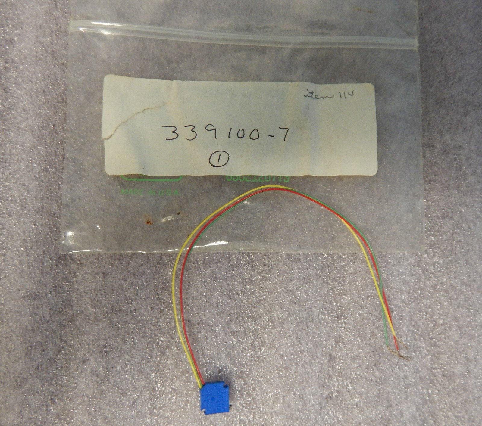 PN# RJ24FL102 -RESISTOR, VARIABLE