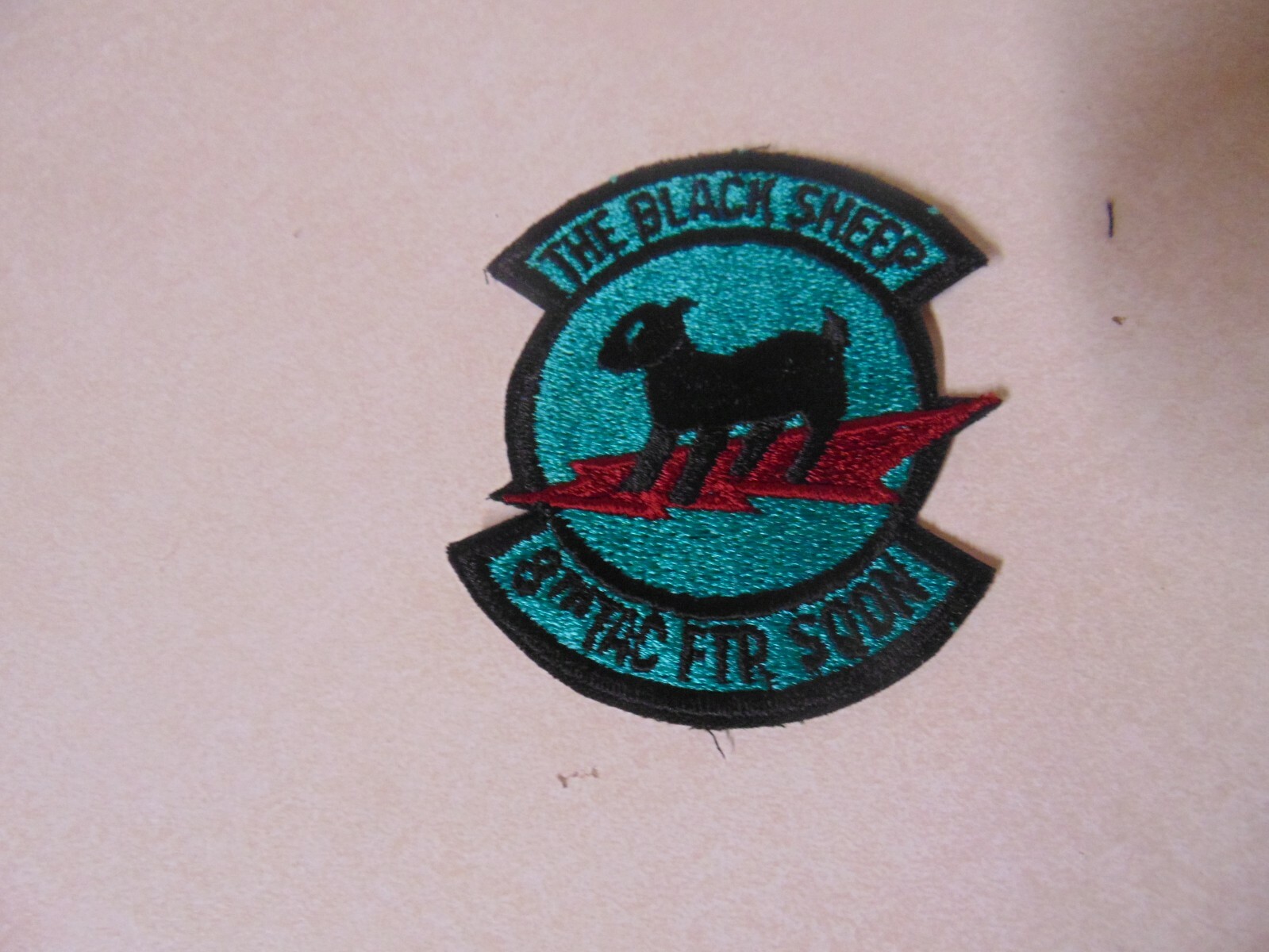 MILITARY PATCH SEW ON OLDER POCKET US AIR FORCE 8TH TAC FTR SQDN THE BLACK SHEEP