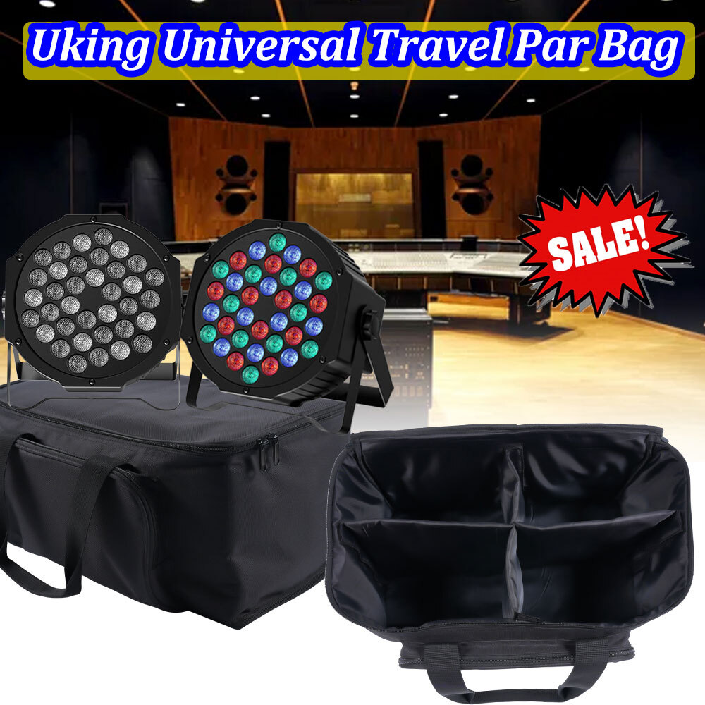 Uking Professional Multipurpose DJ Lighting Par Cables Accessories Travel Bag