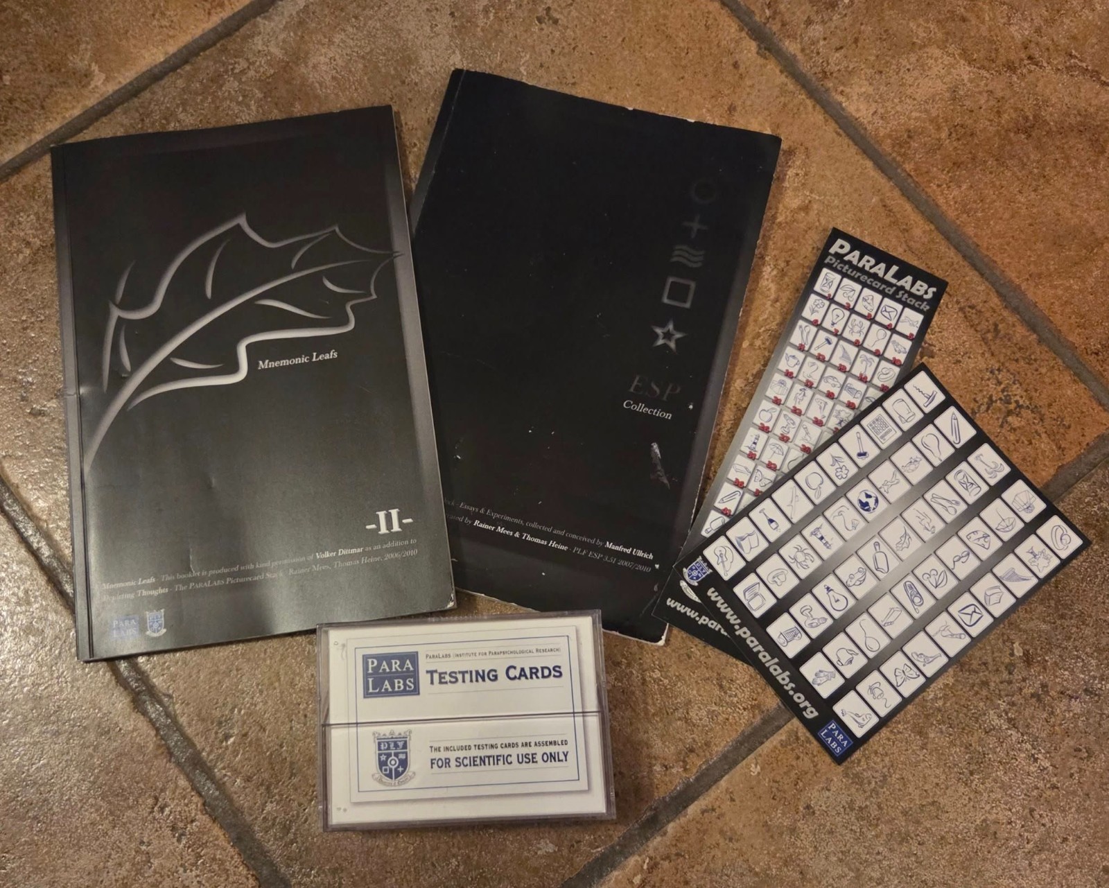 Para Labs Mnemonic Leafs Testing Cards Book W/Bonus Magic Trick Mentalism