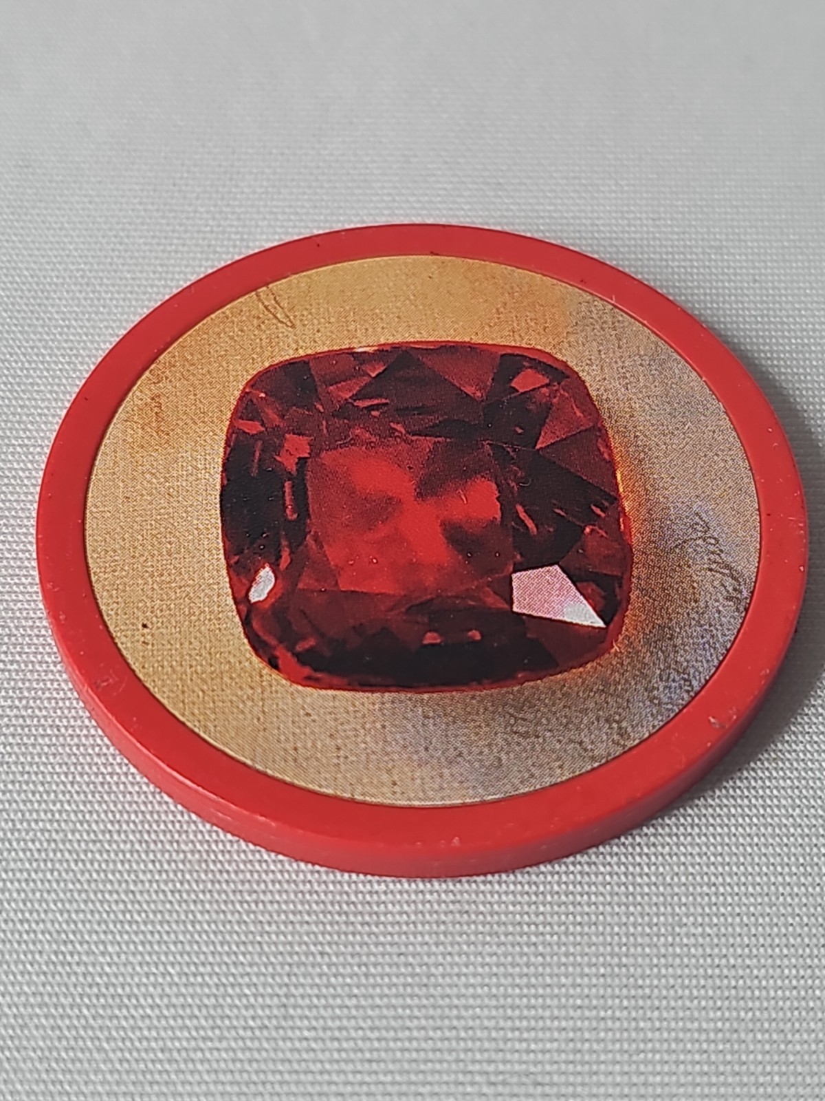 Splendor Game Ruby Token Red ONE Single Gem Piece Replacement Part Token Chip