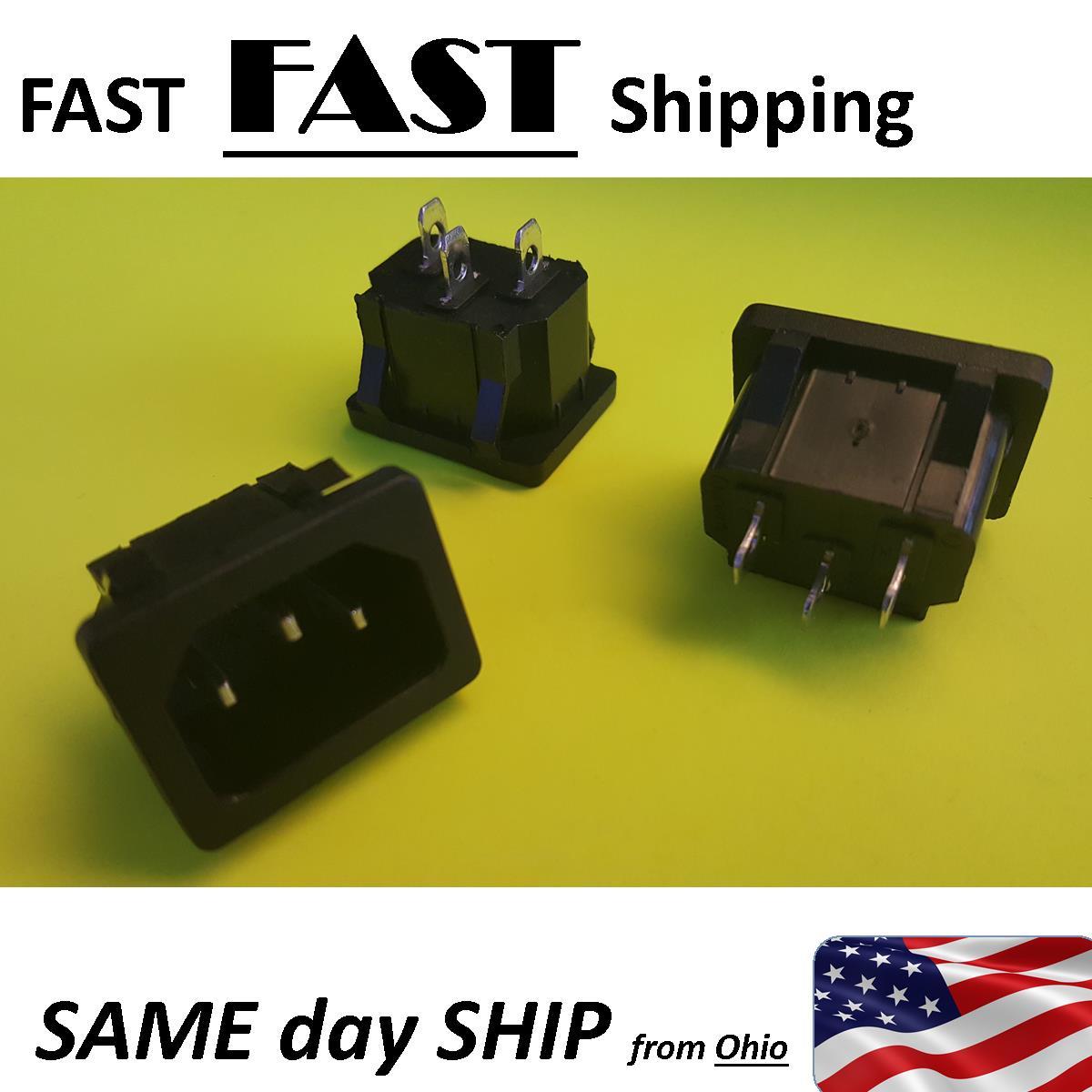 2x Square IEC320 snap in female AC socket