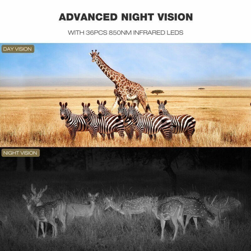 4K Hunting Trail Camera WiFi Bluetooth 30MP Wildlife Waterproof Cam Night Vision
