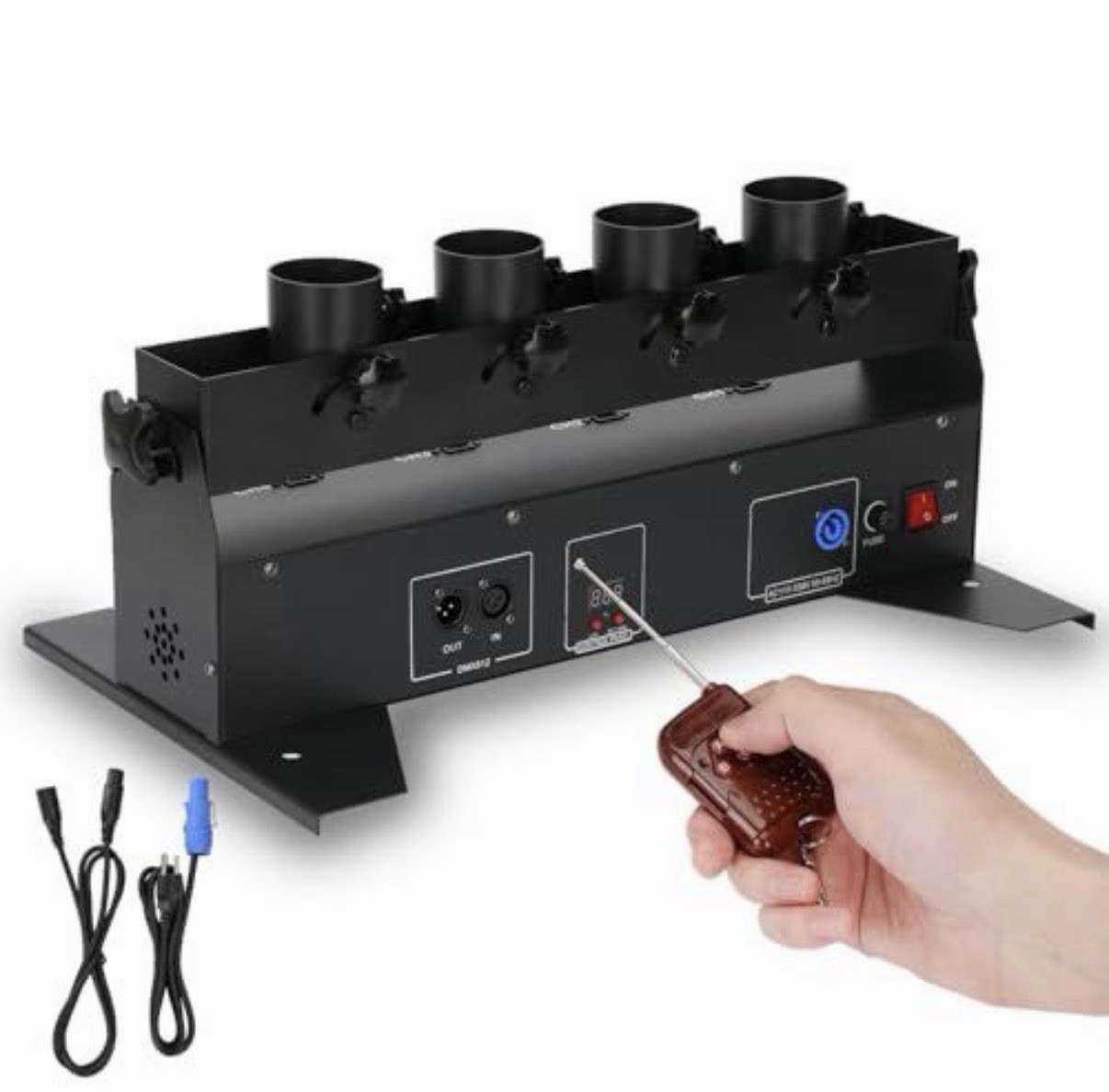 4 Head Confetti Cannon Launcher Machine DMX Remote Control Brand New US Plug--