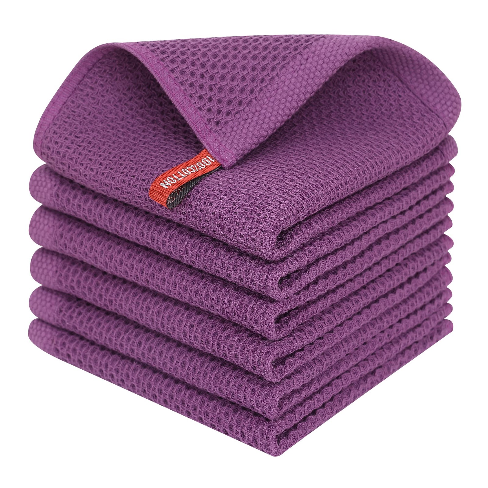 Homaxy 100% Cotton Waffle Weave Kitchen Dish Cloths, Ultra Soft Absorbent Qui...