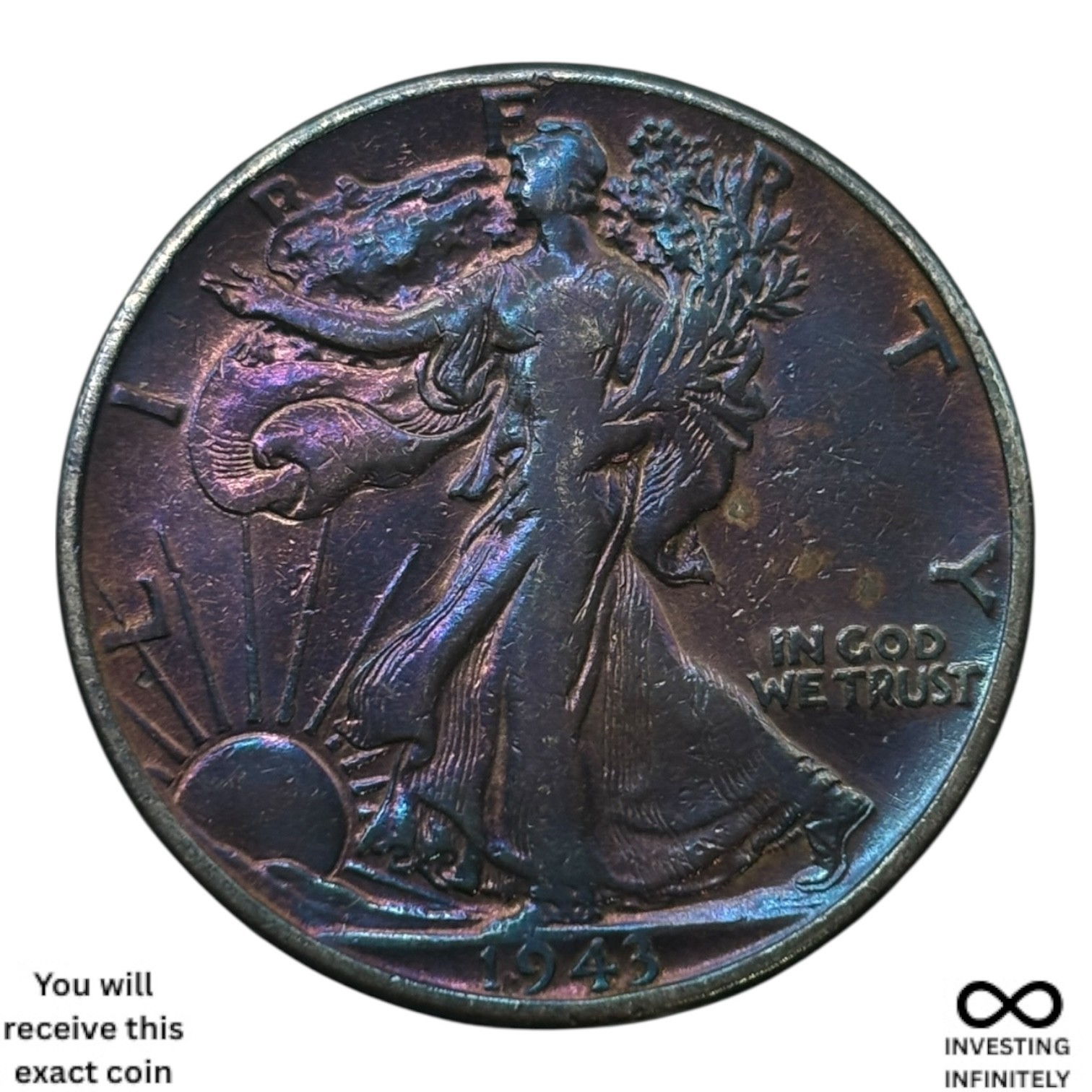 1943 Walking Liberty Half X-1119