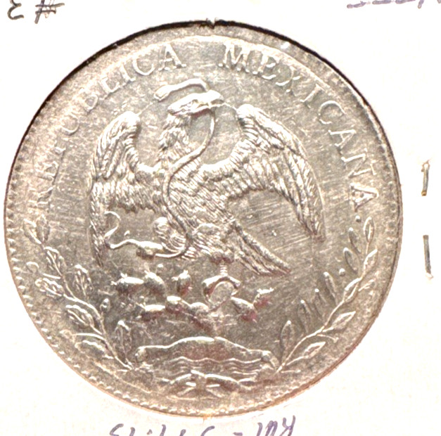 Mexico 1894 Zs F.Z. 8 Reales KM 377.13 BU