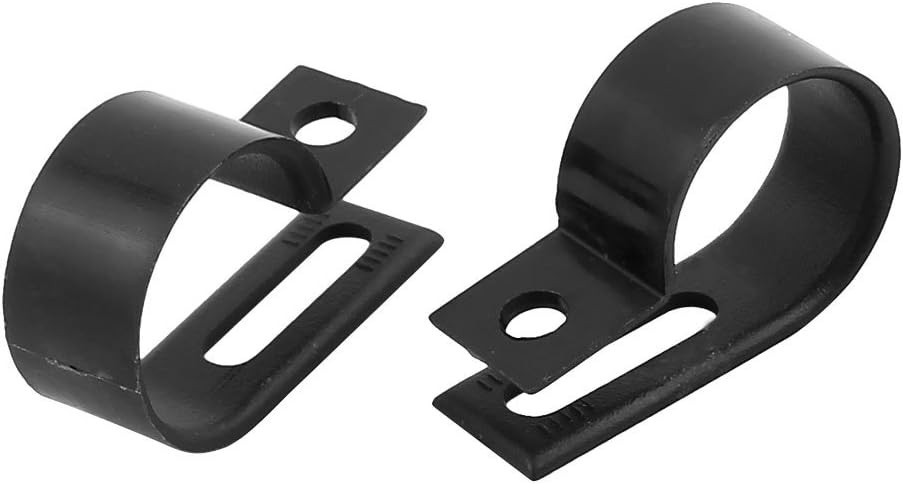 500 PCS PACK 3/4"- 19mm R-Type CABLE CLAMPS NYLON BLACK