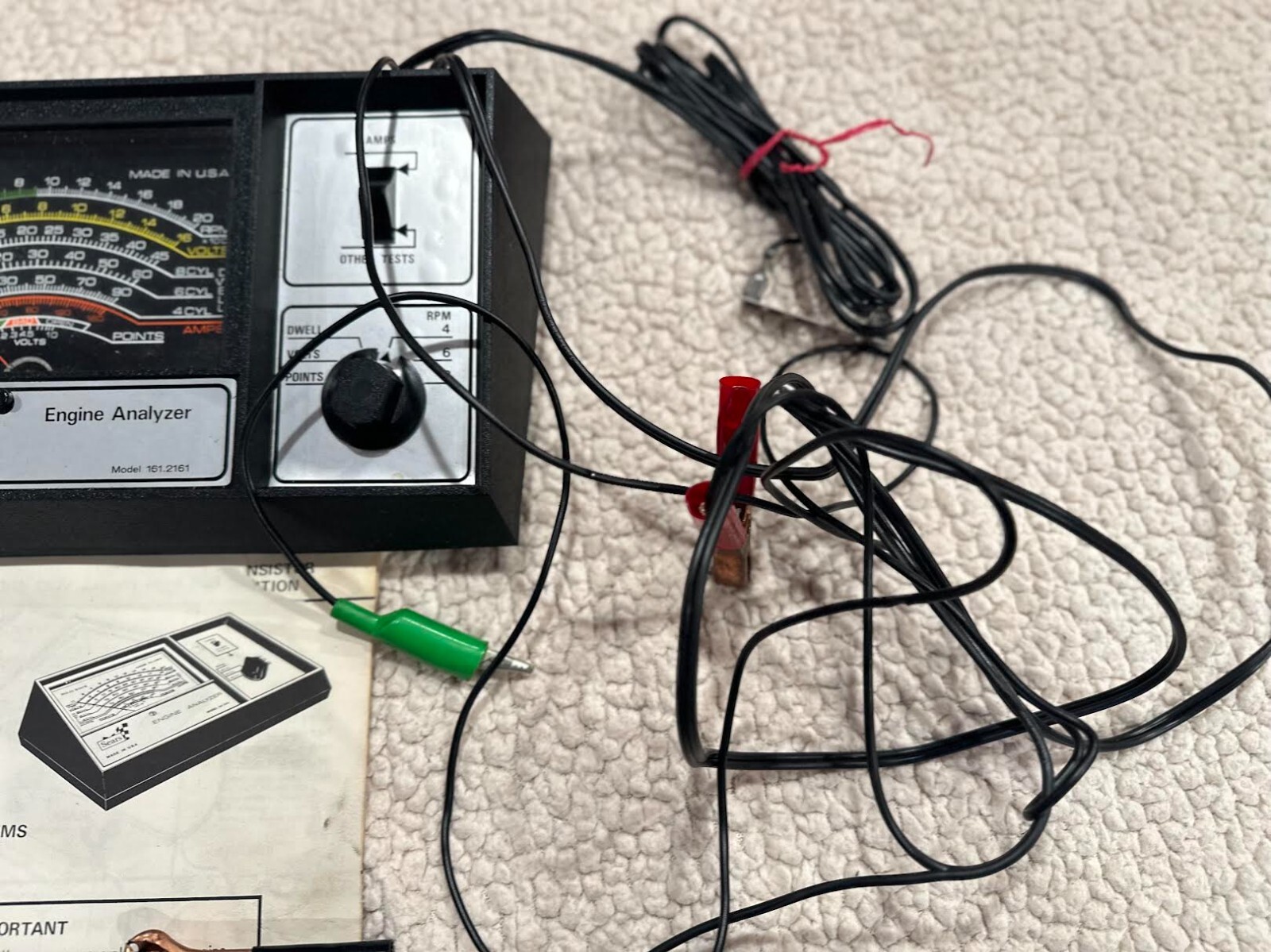 Vintage Sears Solid State Made in USA Engine Analyzer Model 161.2161