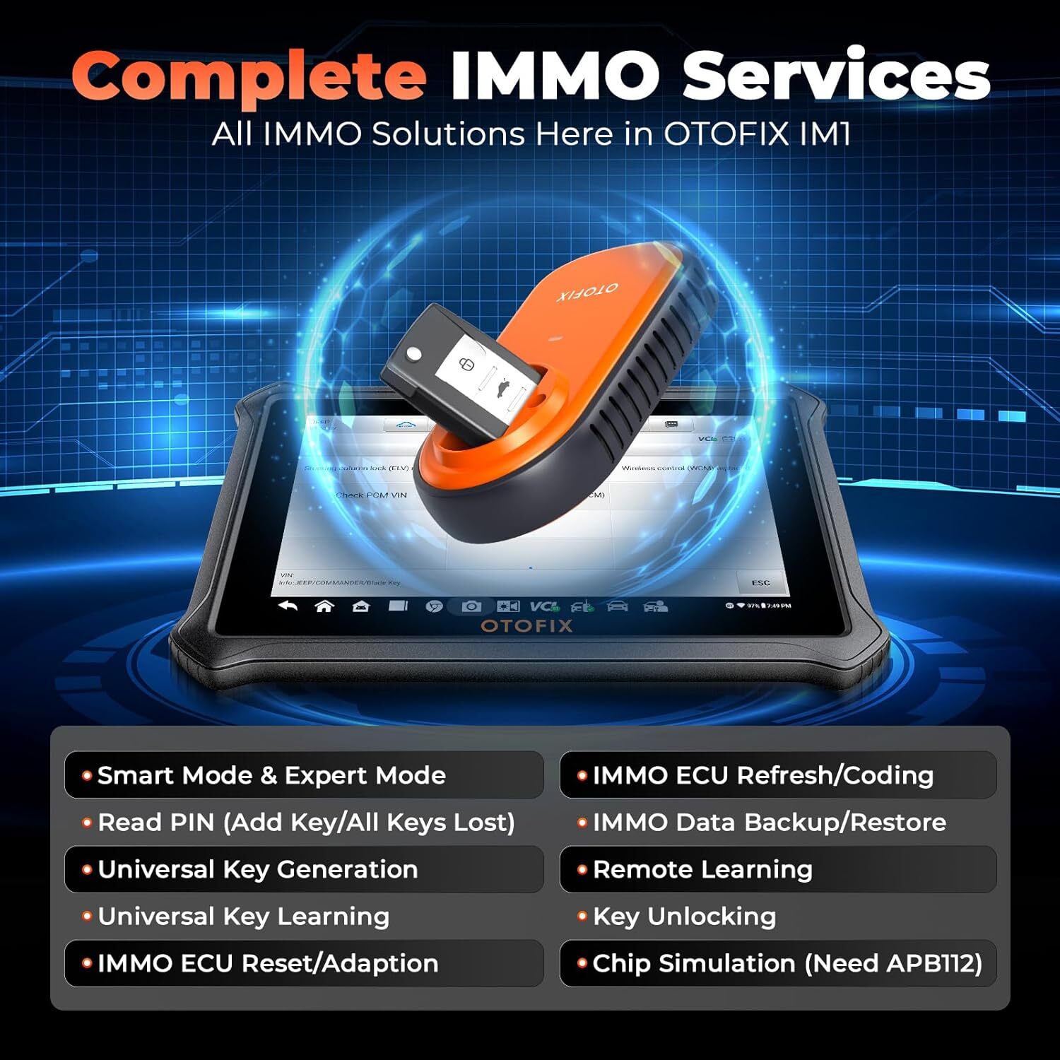 2024 OTOFIX IM1 IMMO K~EY FOB Programming All System Car Diagnostic Scanner Tool
