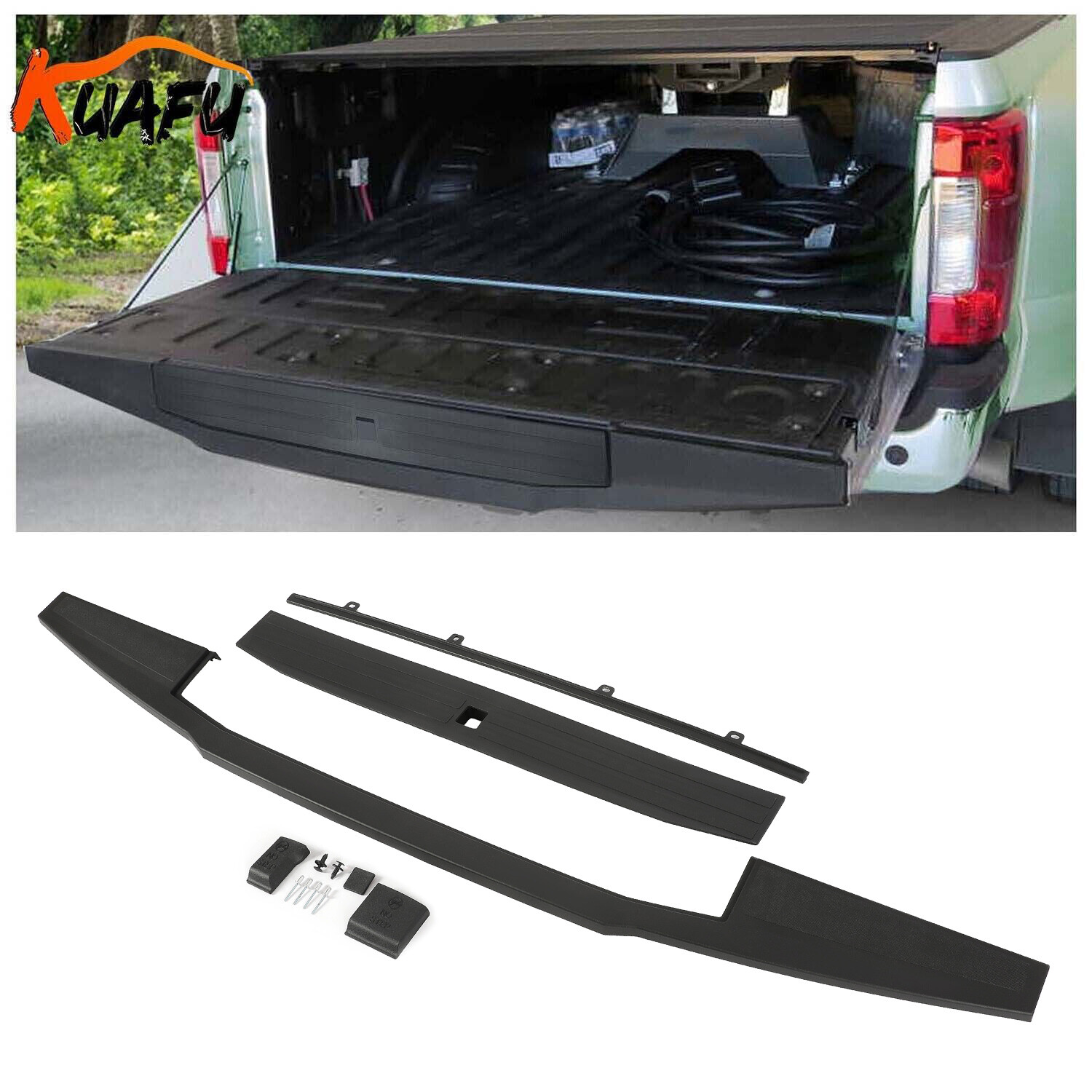 Tailgate Cap Molding Set For 2017-2022 Flex Step Model Ford Super Duty F250 F350