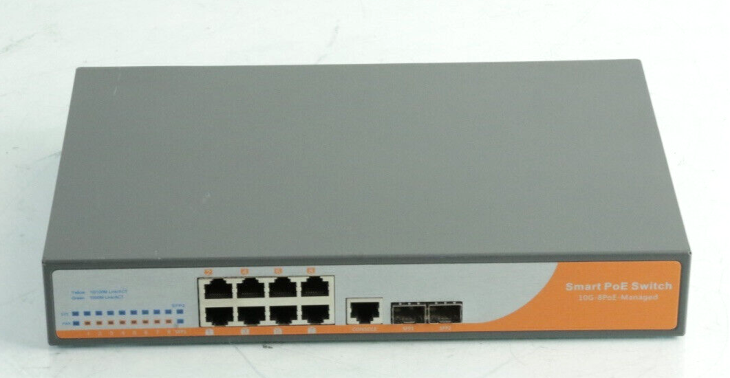 IC Realtime ICR-10G-8POE-Managed PoE Switch Tested/ Working o35