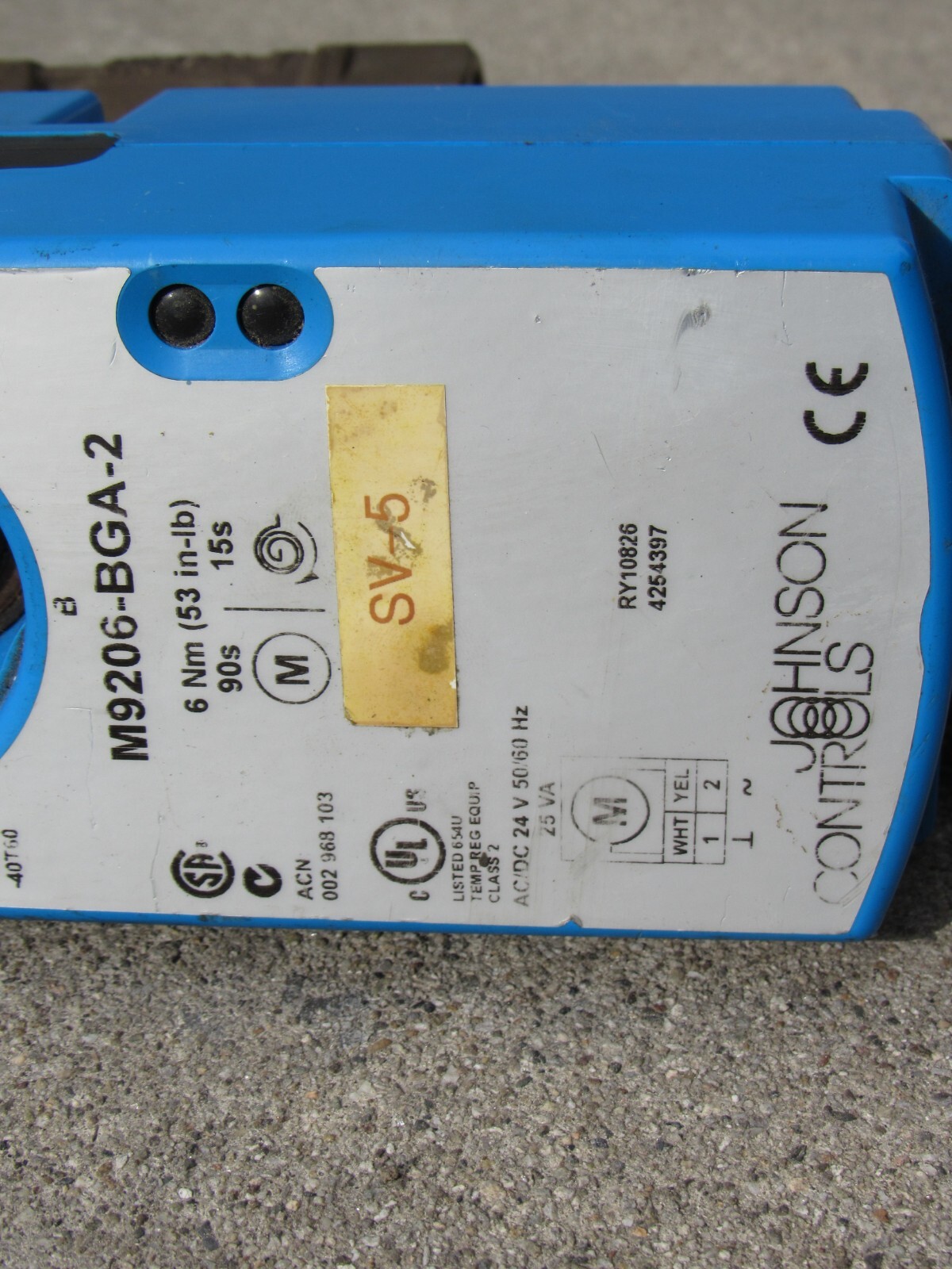 Johnson Controls M9206-BGA-2 Electric Spring Return Actuator 1-1/2" DN40