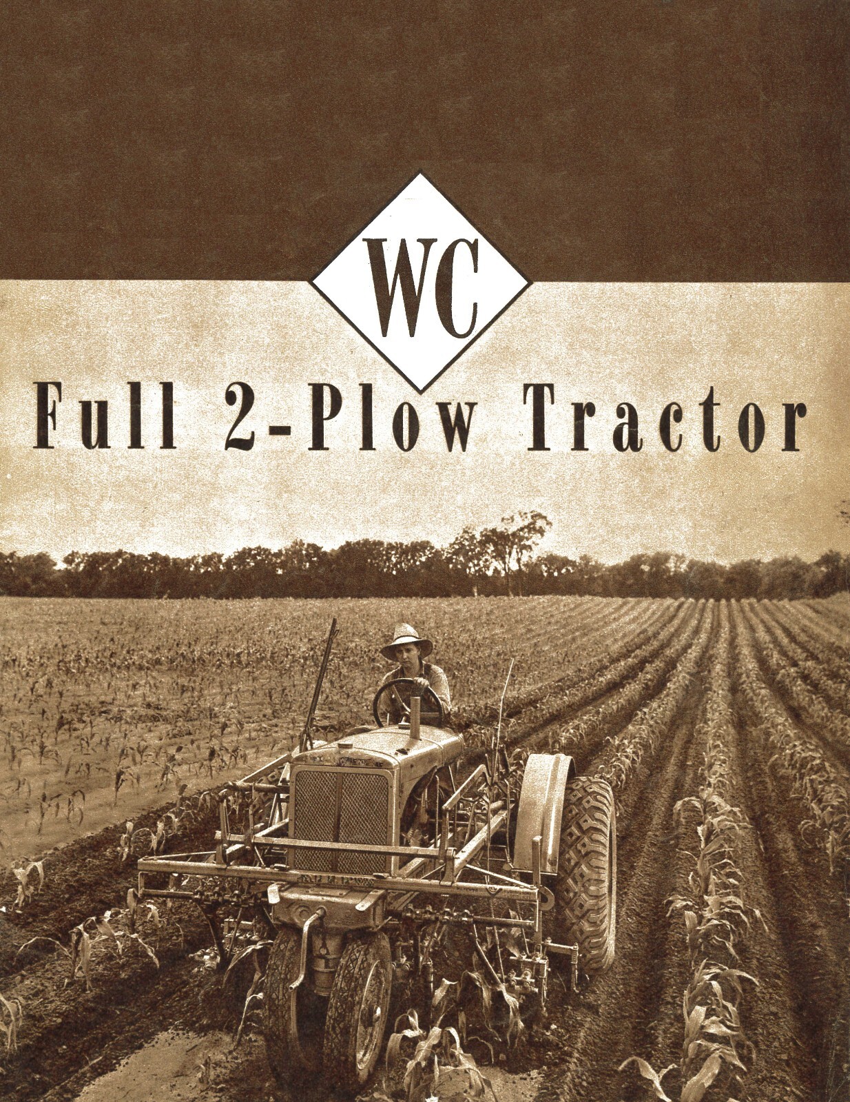 Allis Chalmers Model WC Full 2-Plow Tractor All Crops Brochure Implements AC
