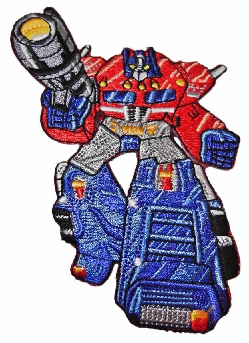 Transformers Optimus Prime Full Figure 4 1/8" Tall Embroidered Iron on Patch