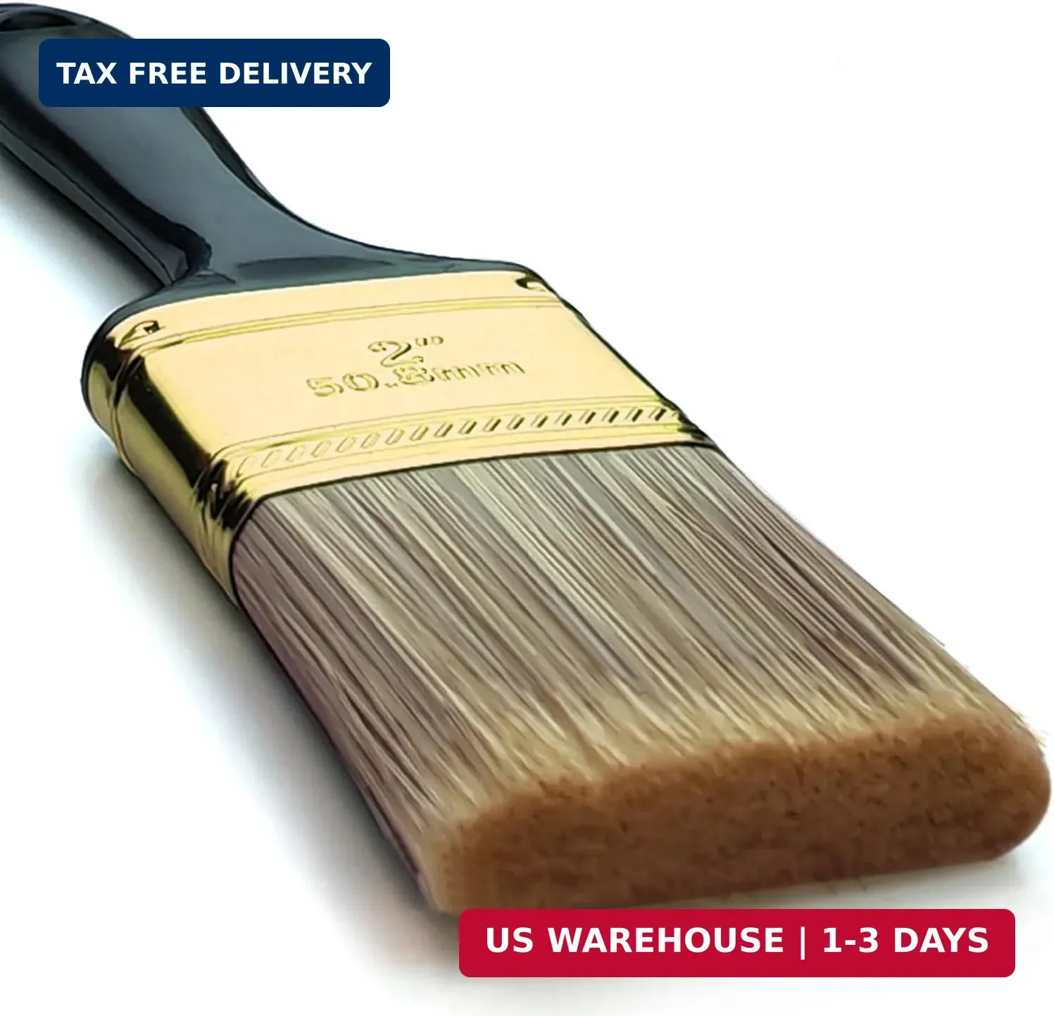Great Andrew Paint Brushes, 10 PCS 2" Bulk Paint Brush Pack | Multi Use, Flat Pa