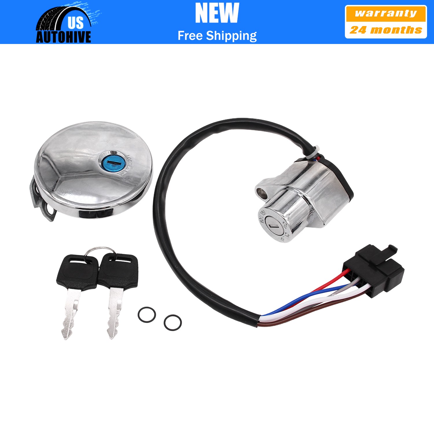 For 1995-01 Kawasaki Vulcan 800 Classic Drifter Ignition Switch & Fuel Tank Cap