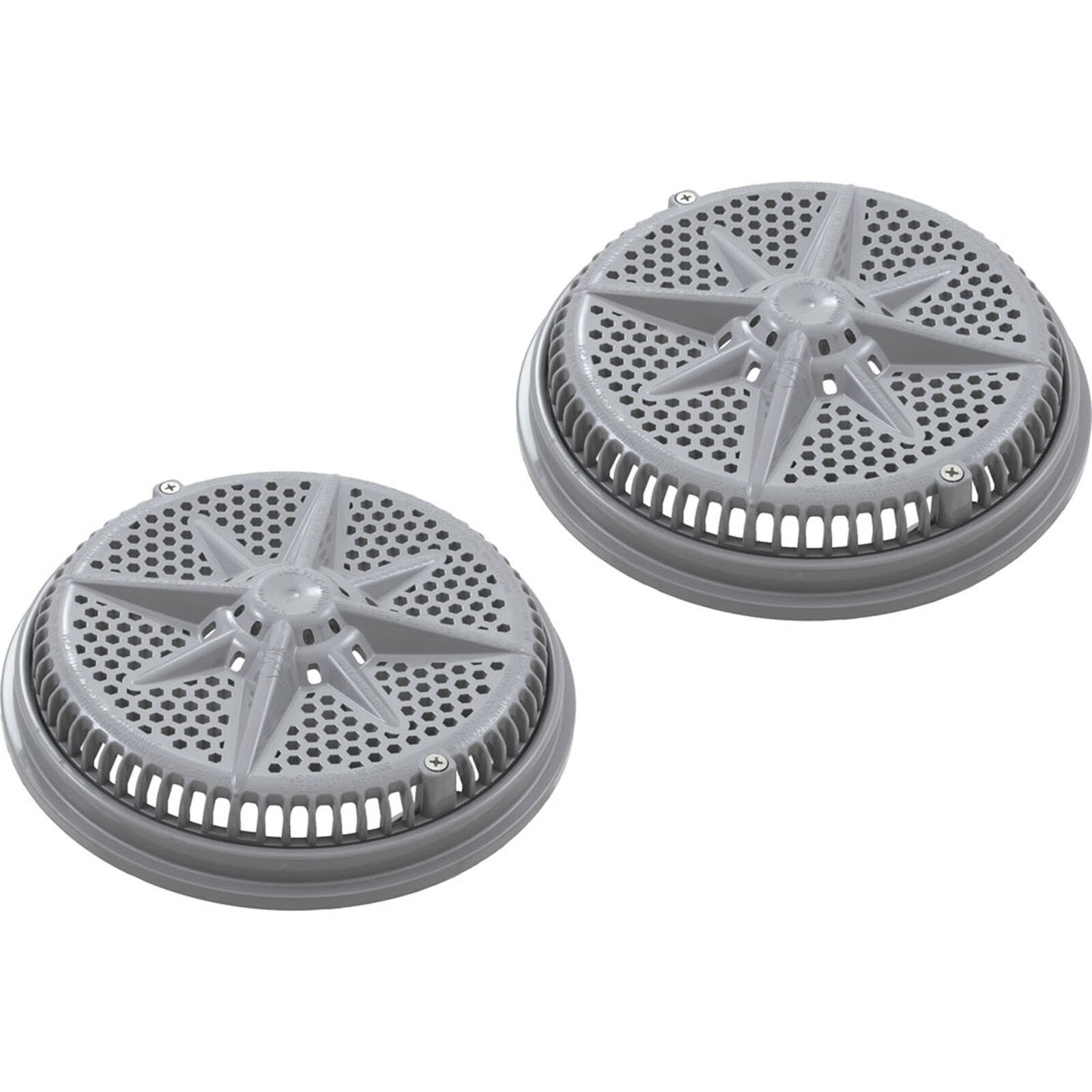 500147 Main Drain Grate, PentStarGuard, 8", 112gpm, Gray, qty 2, Short Ring