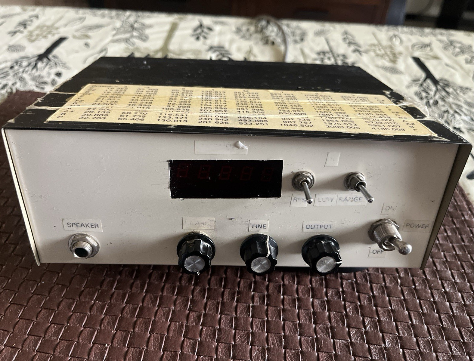RF Signal Generator/Frequency Synthesizer w/ Digital Display & Controls tested