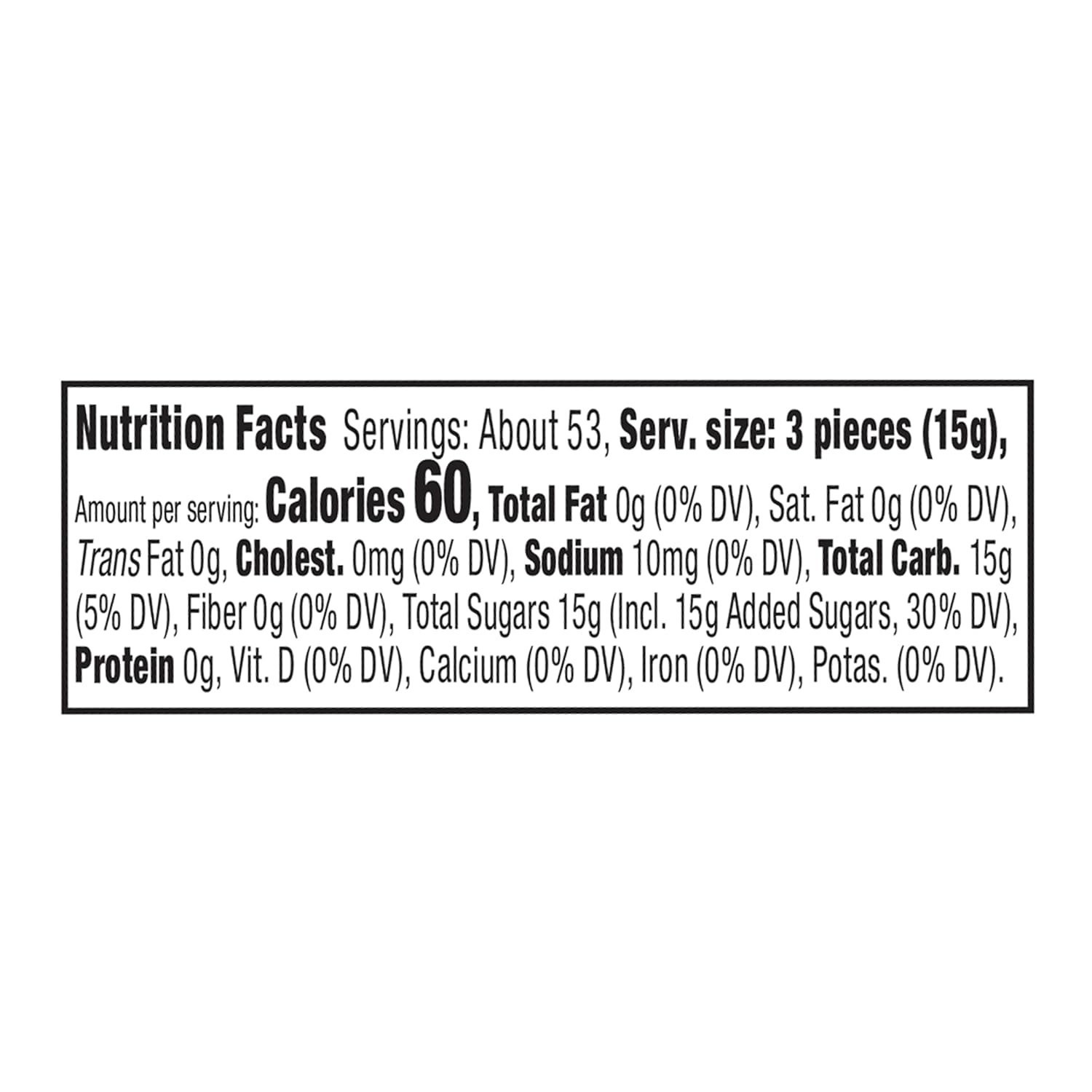 Brachs Bobs Sweet Stripes Soft Peppermint Candy 160 Count 28oz Jar Bulk