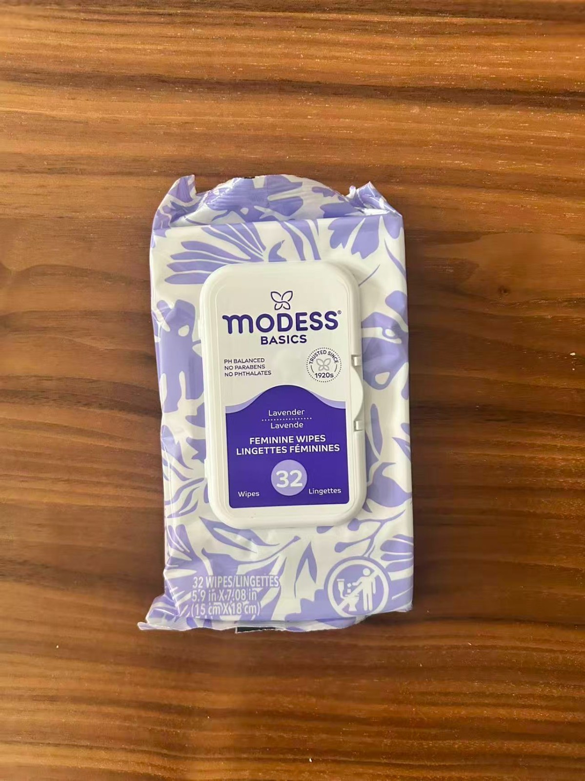 12PK Feminine Cleansing Wipes Sensitive Skin Lavender Scent Bathroom Modess 32CT