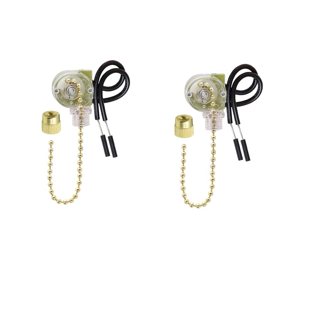 HUARUI Ceiling Fan Light Control Switch, Replacement for Universal, Brass