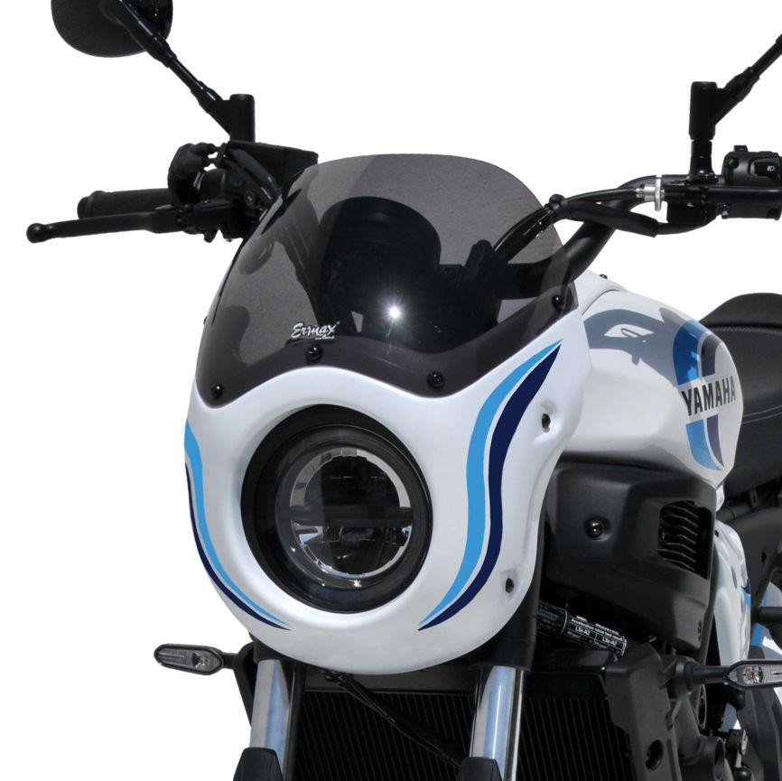 Ermax Cafe Racer Screen Windshield White Turquoise Blue Yamaha XSR 700 22 - 24
