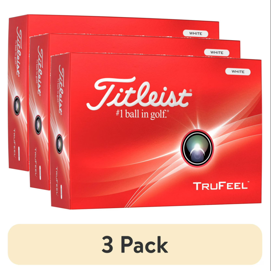 (3 pack) 2024 Titleist TruFeel White