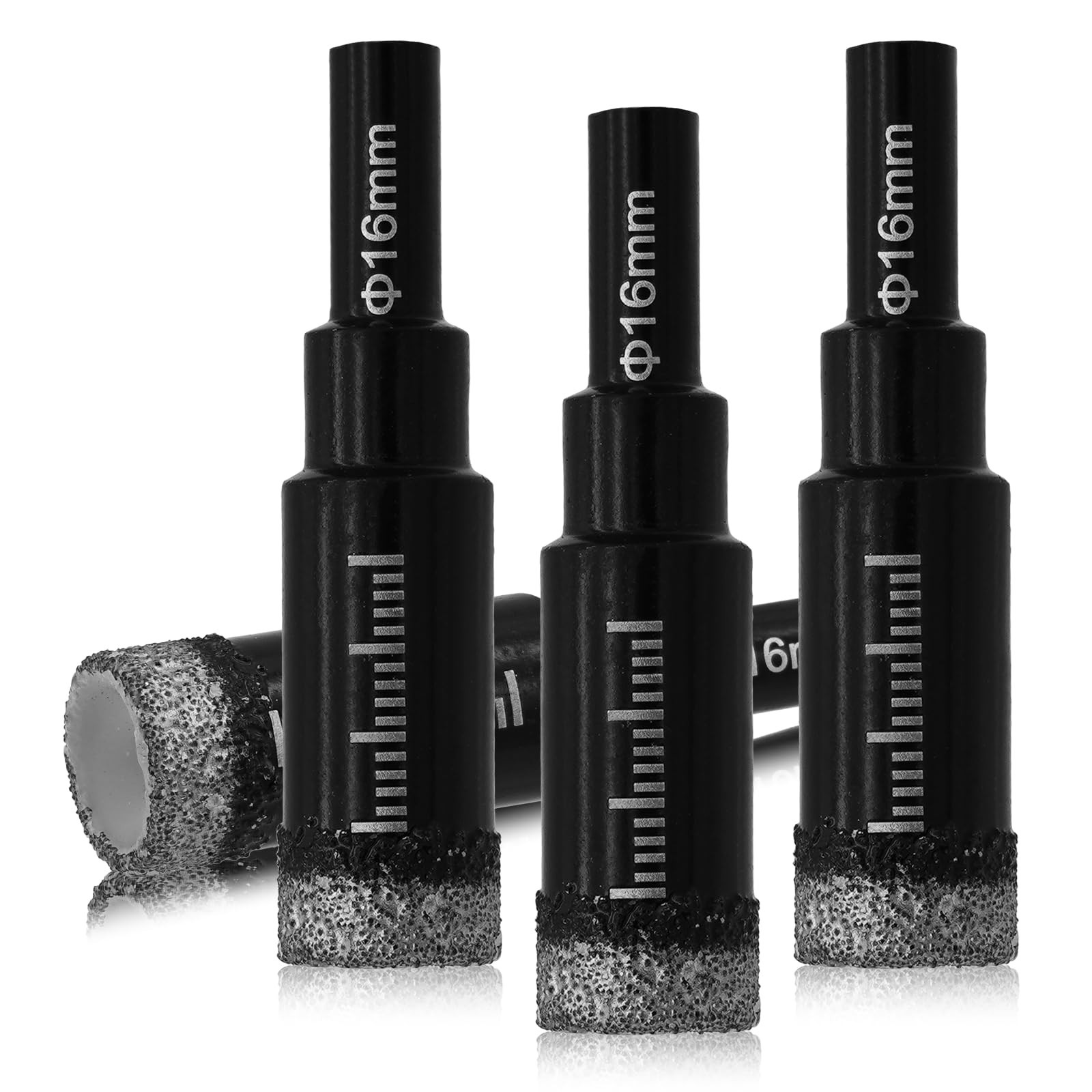 4 Pcs Dry Diamond Drill Bits Set, 5/8"(16mm) Diamond Hole Saw Core Drill Bit,...