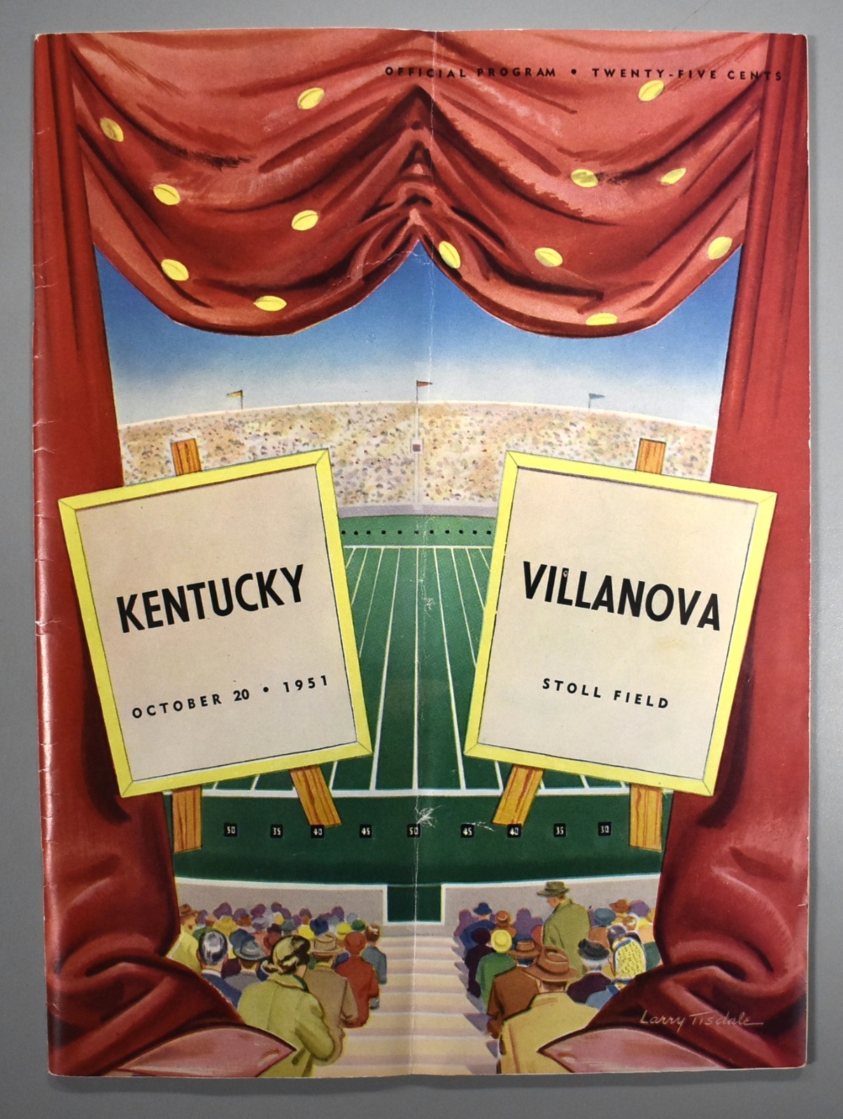 University Of Kentucky vs Villanova October 20th 1951 Official Game Program
