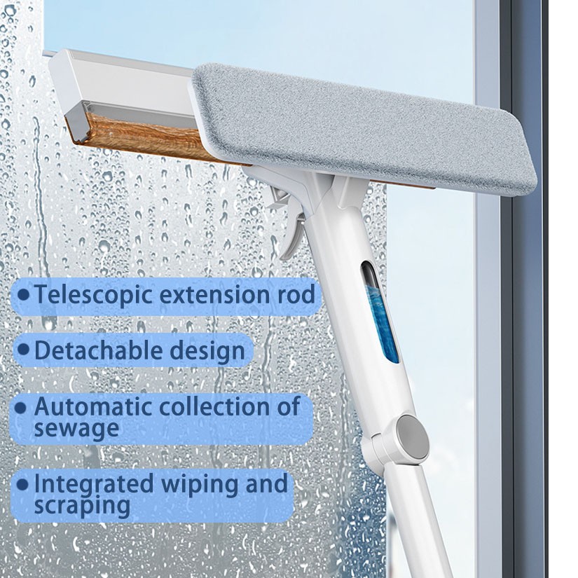 3 in 1 Squeegee Window Cleaner Cleaning Extension Pole Car Home Kitchen Window