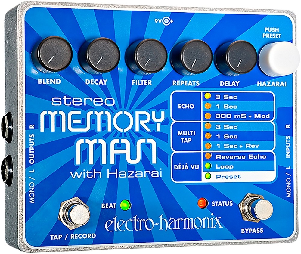 Electro-Harmonix XO Stereo Memory Man with Hazarai Delay Guitar Effects Pedal