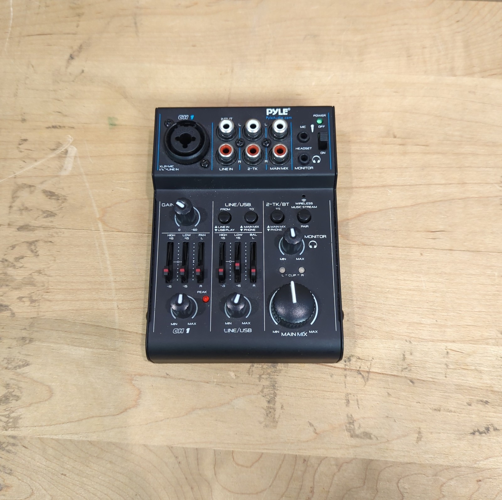 Pyle Pro PAD30MXUBT 3-Channel Bluetooth Audio Interface DJ Mixer