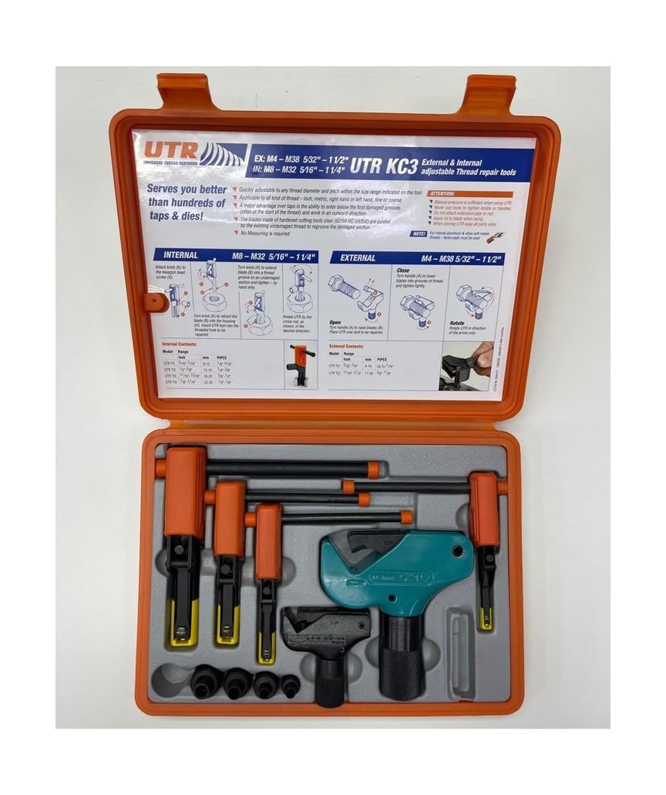 KC3 - External & Internal Adjustable Restorers – Universal Thread Repair T