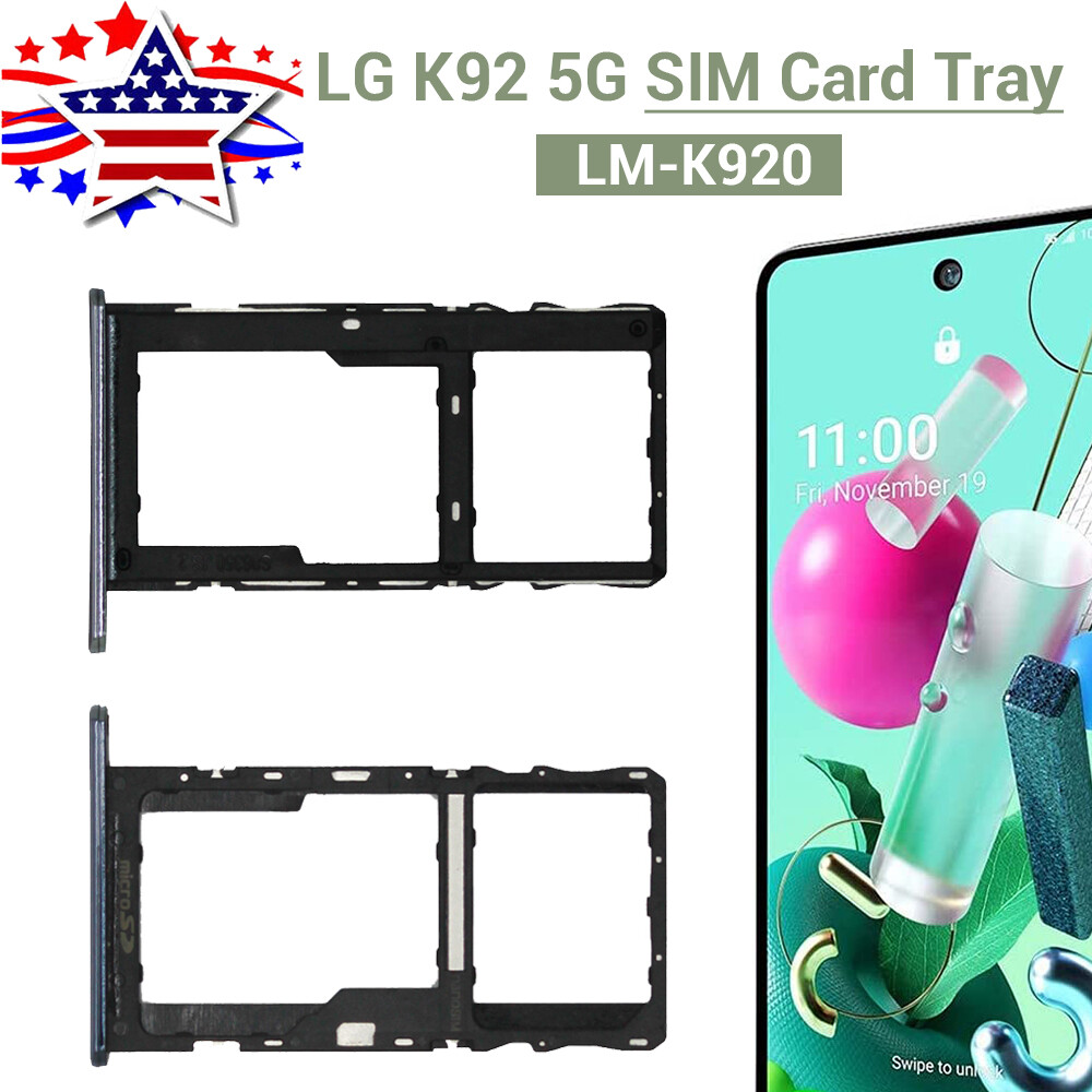 New Gray SIM Card Tray TF SD Slot Holder Replacement Parts For LG K92 5G LM-K920