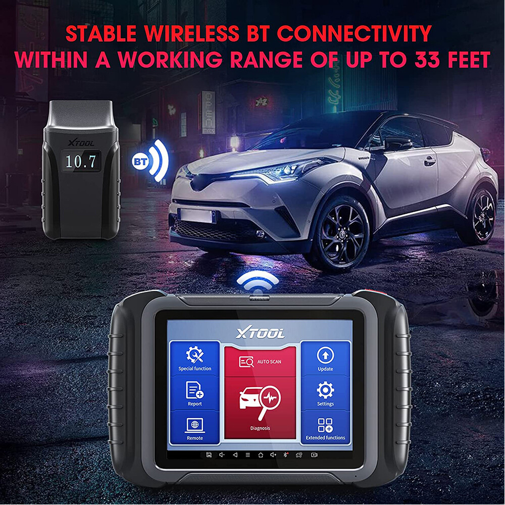 XTOOL D8BT Auto Full System Diagnostic Bidirectional Tool Key Coding 38+ Resets