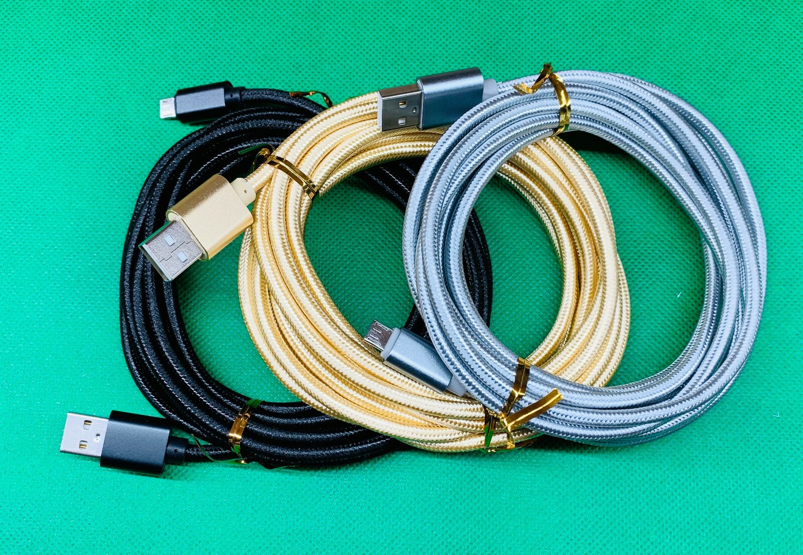 LOT Micro USB Fast Charger Data Sync Cable Braided Cord For Android 10FT