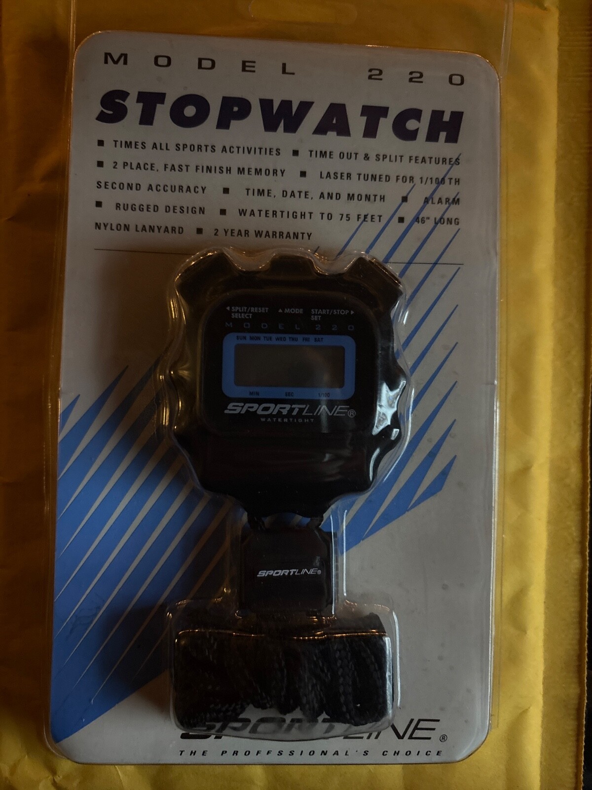 BRAND NEW SPORTLINE SPORT TIMER STOPWATCH MODEL 220 1/100TH OF A SECOND ACCURACY