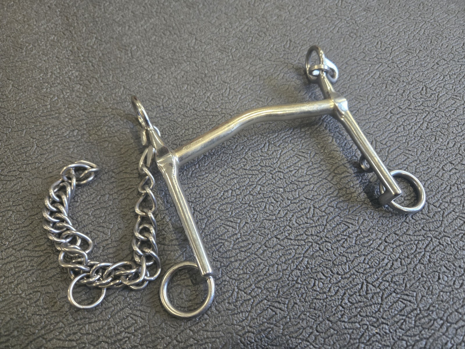 Herm Sprenger 5" Sensogram HO Weymouth Bit  & Curb Chain 12mm Thick  7cm Cheek