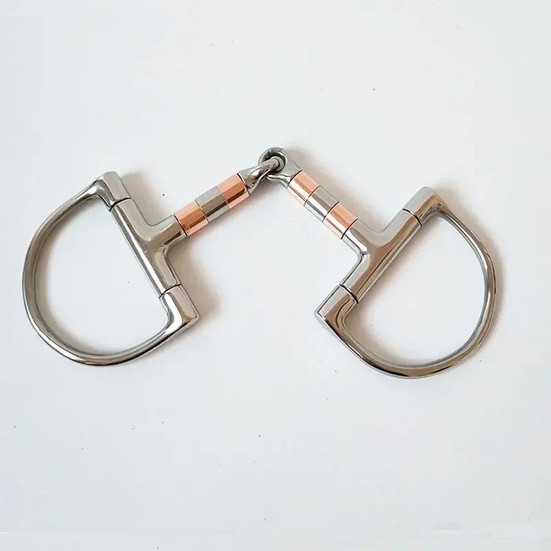Stainless Steel walking Hourse Bit 8" Cheeks D Ring Snaffle W/Copper Roller