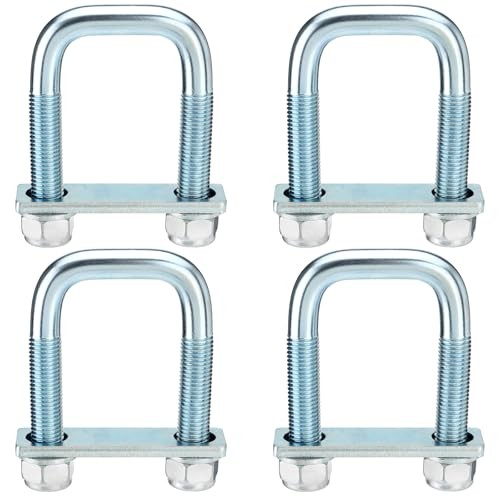 4 Pack Square U Bolt for 2 Inch Wide Leaf For 2" Wide Leaf Spring-4 Pack