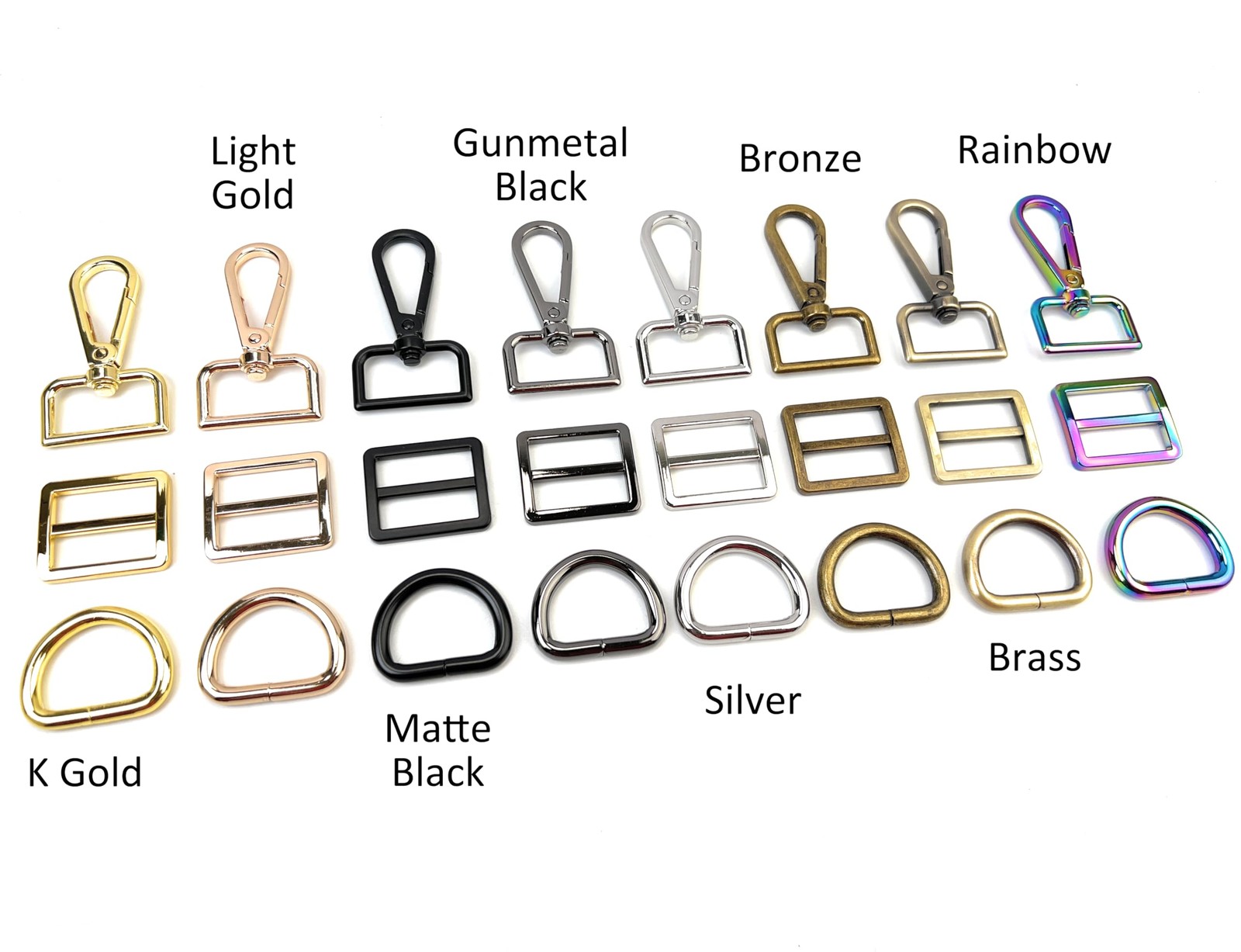 15 Pcs 1-1/2" Bronze Purse Hardware Set