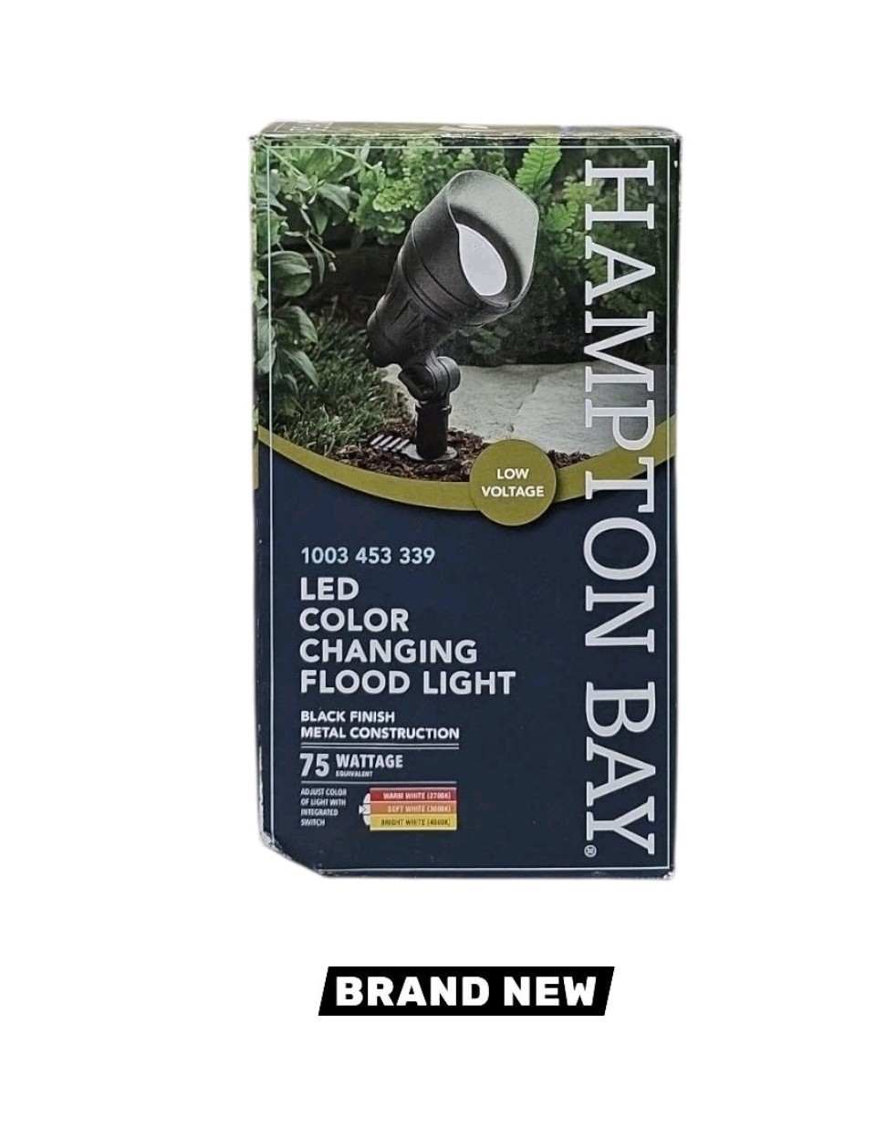 2x LOT Hampton Bay 540LM Low Voltage Black LED Outdoor Flood SPOT LIGHT