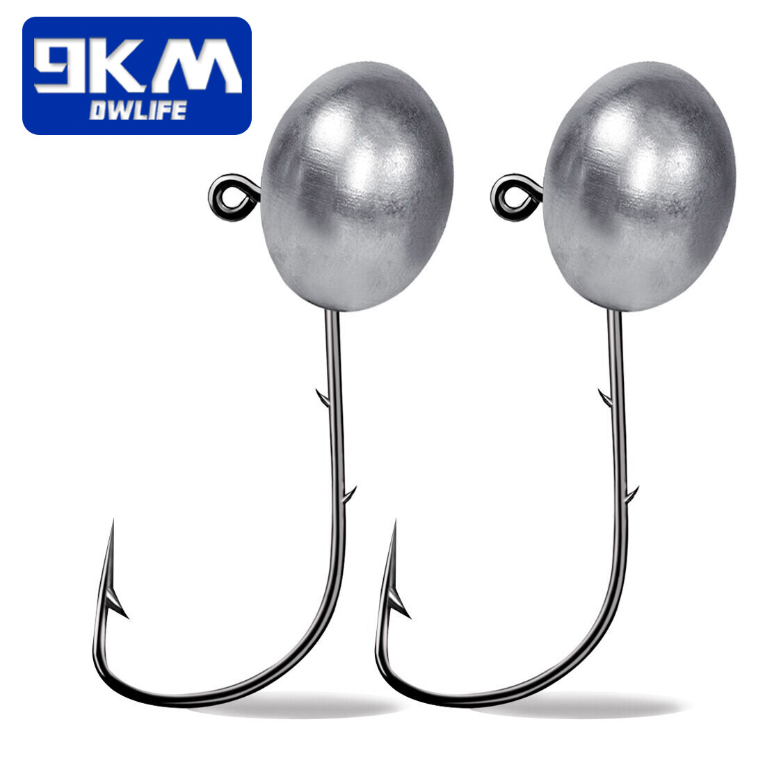 10Pcs Jig Head Hook Baitholder 1.5g~7g Strong Thin Shank Fishing Hooks Saltwater