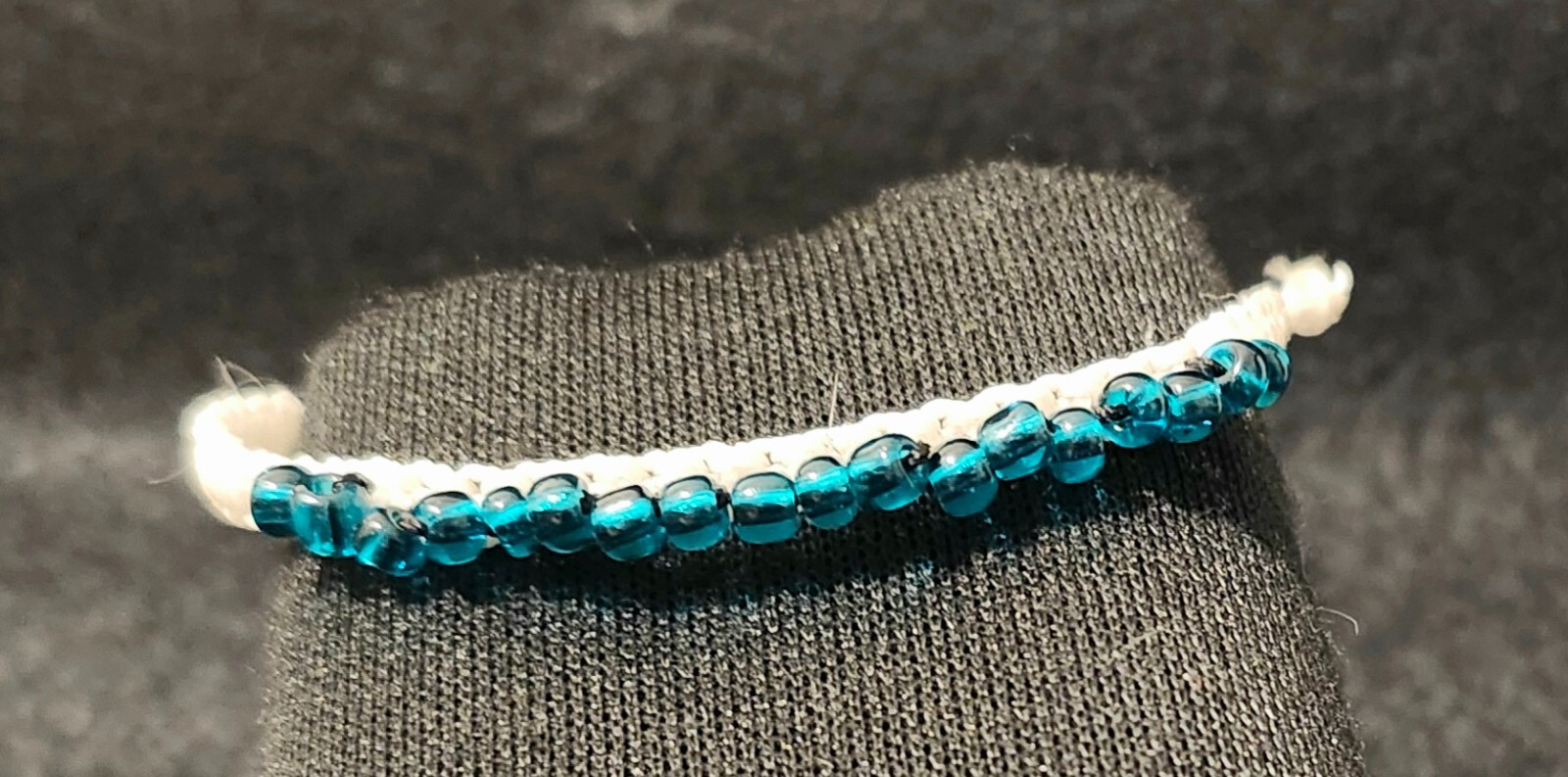 Handmade waxed cotton bracelet