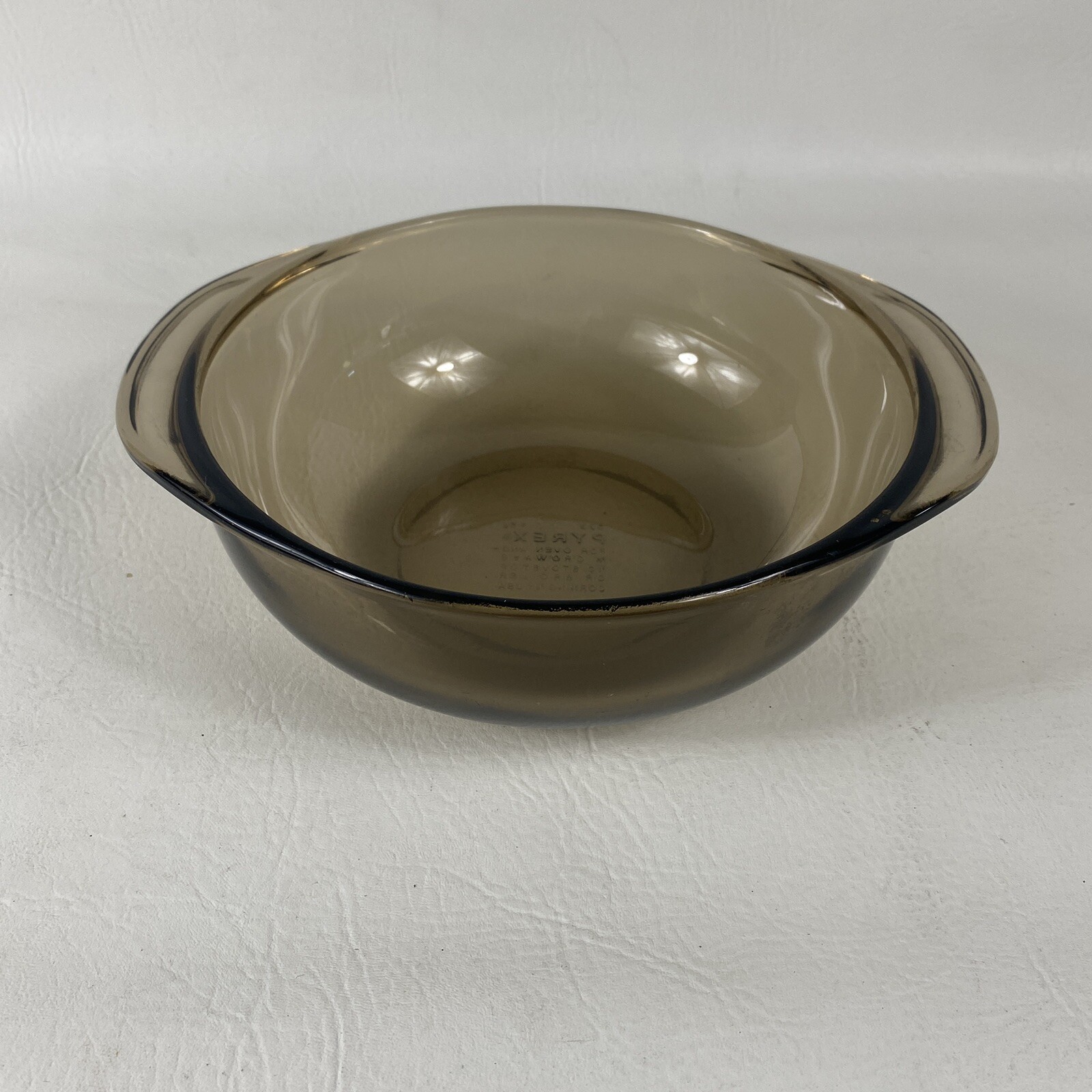 Vtg Pyrex Corning 023 Amber 1.5 L Tab Handle Casserole Bowl Baking Dish No Lid