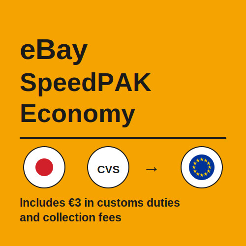 Extra charges for eBay SpeedPak Economy International Shipping