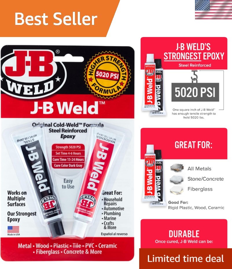 2oz Cold-Weld Epoxy - Waterproof, High-Strength, Multi-Surface Bonding Solution