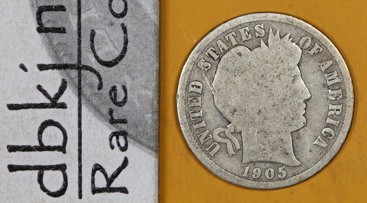 1905 (P) - Liberty Head "Barber" Silver Dime 10¢ - G Good dbkjA