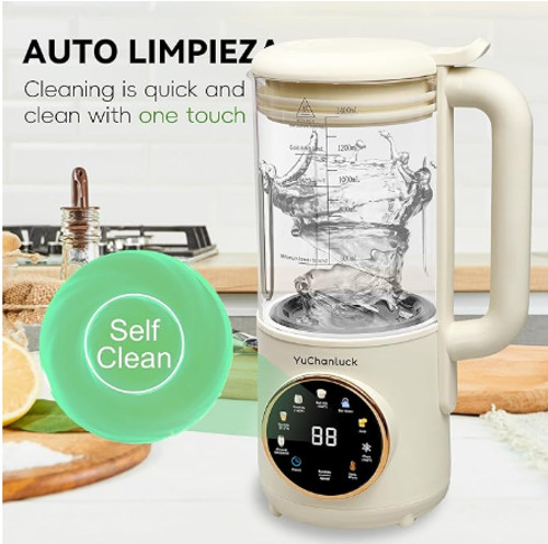 Yuchanluck Nut Milk Machine 47oz with Delay Start/24 Hours Timer/Keep Warm/Self